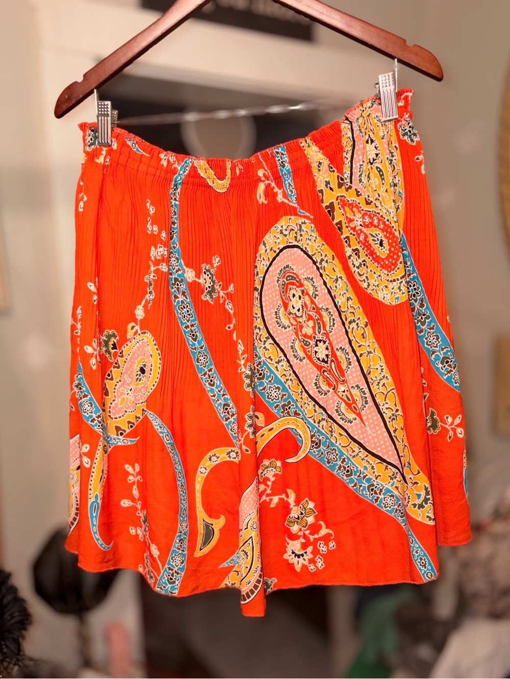 Melissa Paige Petite Pleated Paisley Midi Skirt – Size PM